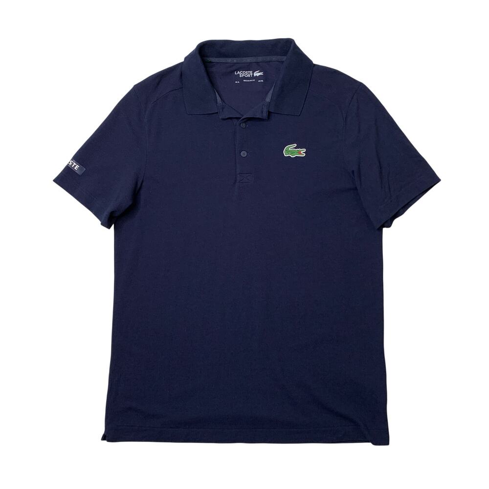 Lacoste Sport Shirt Mens XL Extra Large Navy Regular Fit Short Sleeve Golf